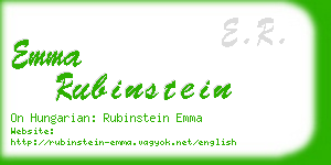 emma rubinstein business card